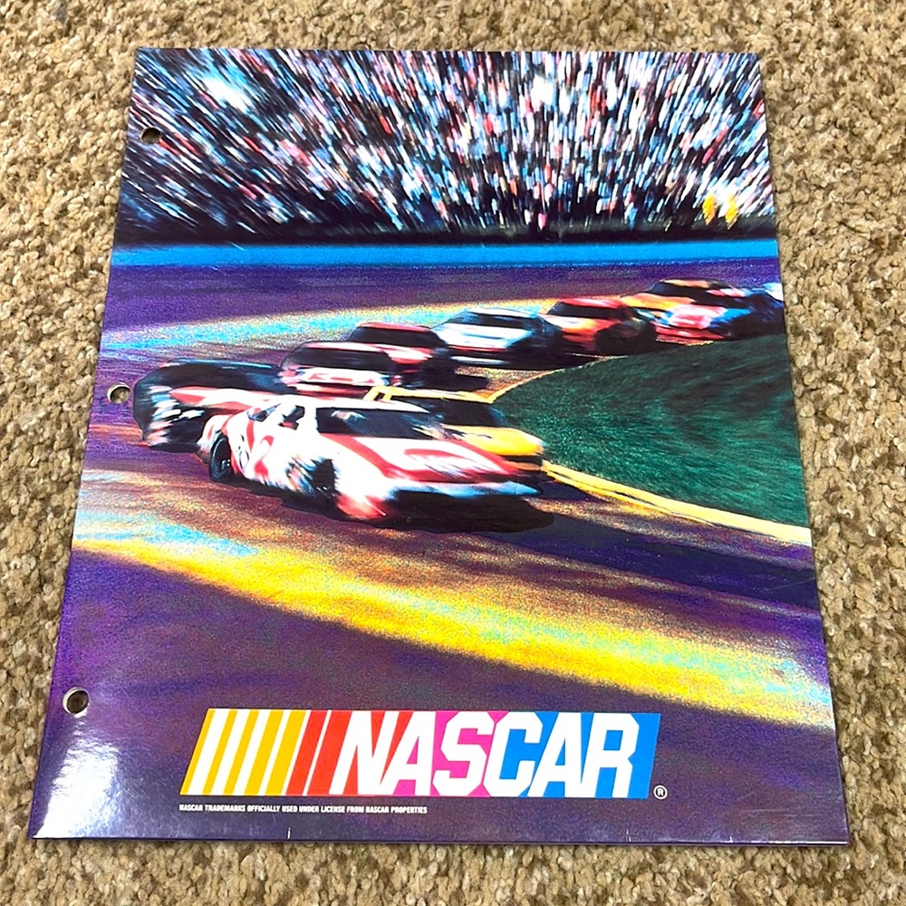 Vintage 90s Nascar racing folder